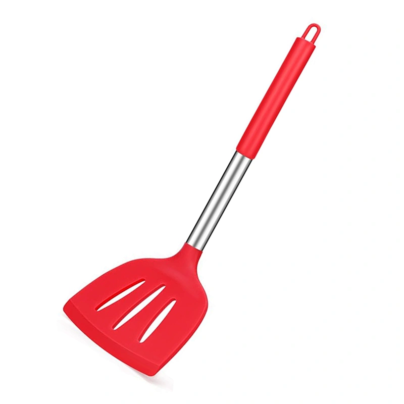 Wholesale Silicone Spatula Non Stick Solid Kitchen Turner High Heat Resistant Cooking Utensils Silicone Slotted Spatulas